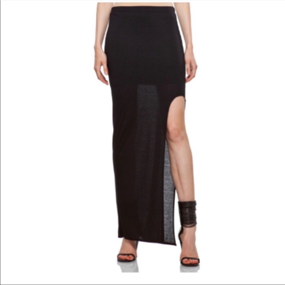 Grunge Helmut Lang Side Split Skirt - image 3